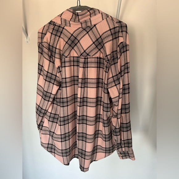 G&L Pink and Black Plaid Button-Up Shirt - Picture 2 of 5
